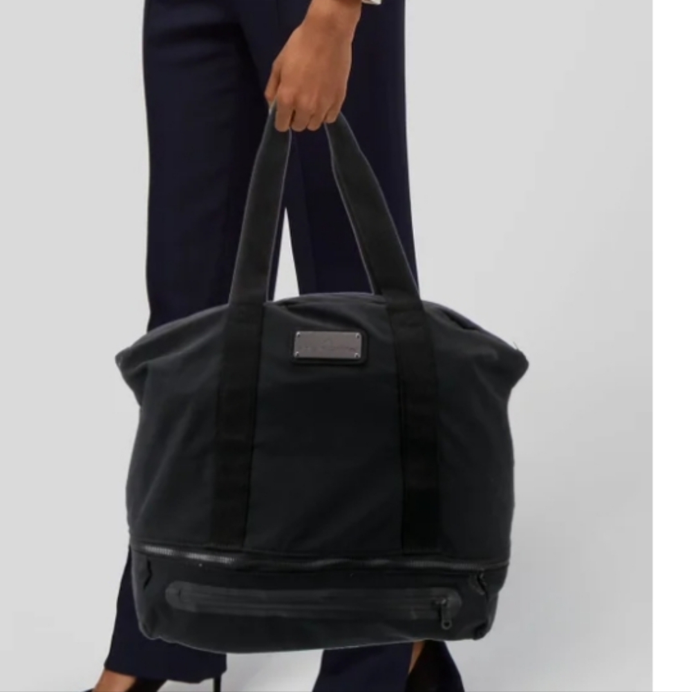 Stella McCartney Black Weekender Travel & Gym Tote Bag / Backpack